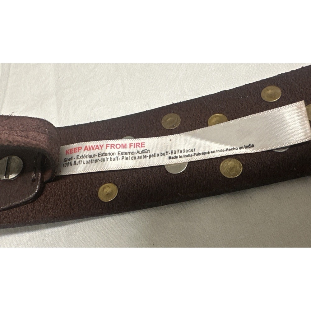 Free People Size M/L Solstice Stud Belt Espresso Chocolate Brown - Picture 7 of 13